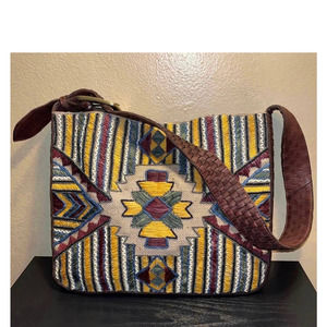 Fry and Co. Adjustable Faux Leather braided shoulder strap bag